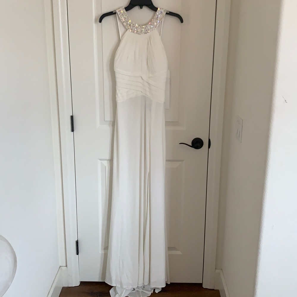 White Formal Long Prom Dress